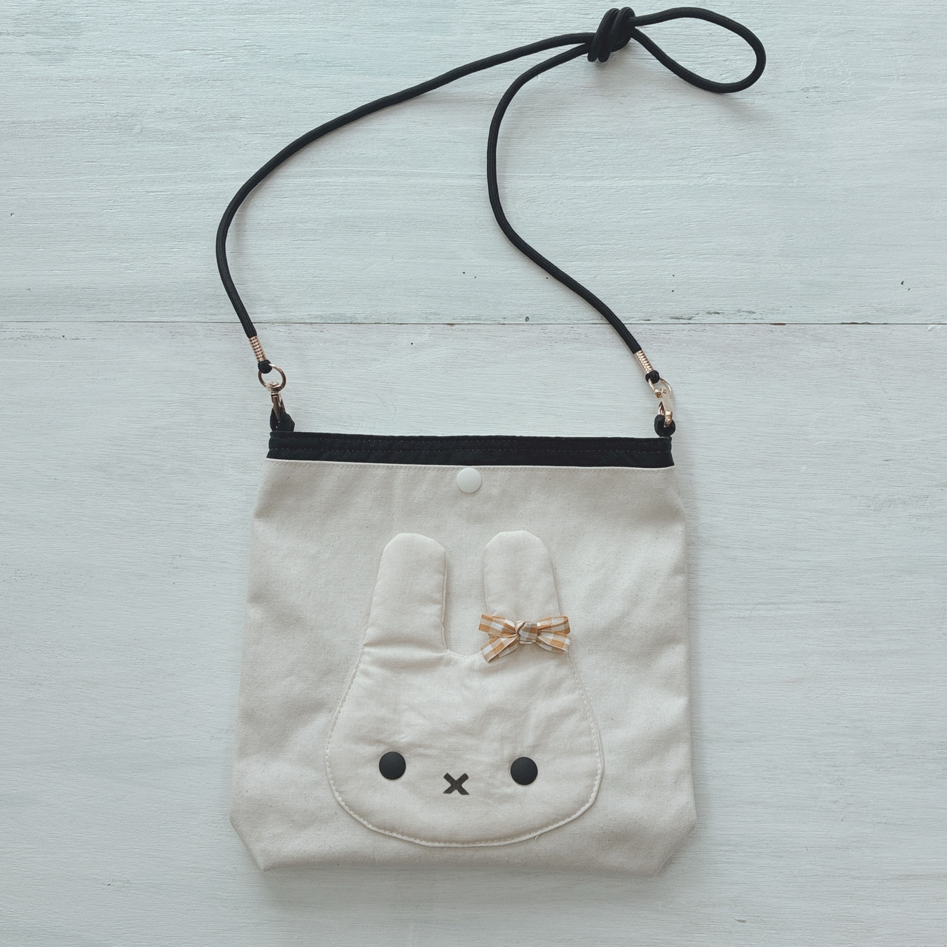 コメント制♡♡耳付きサマーポシェット ポシェット》うさぎ ポケット付き キッズショルダー サイズ調節可能