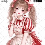 original sticker « no.9685 »     //     人物ステッカー オリジナルステッカー オリジナル人物ステッカー ステッカー cotton melody