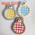 《MUGRUG》パンチニードル コースター マグラグ　1枚　✦くるくるくま