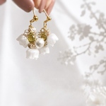 本物のすずらん｜Petit Muguet•.幸福の再来.•   ピアス/イヤリング　no.1544