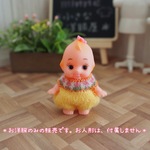 5cmキューピーちゃんサイズ❤︎バルーンロンパース❤︎黄色・ベゴニアピンクのお花