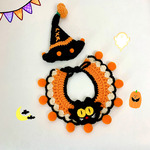 EMY's Gallery 猫襟 ワンちゃん襟 首輪 カギ編み 犬襟 つけ襟 ハロウィーン スタイ ネックレス