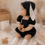 ハロウィンにも♡ Petite Rabbit Black｜うさ耳ボンネット｜ベビー・キッズ