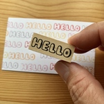 「HELLO」　スタンプ