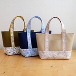 ★K様オーダー品★【Sサイズ】リバティ デイリートートバッグ Michelle（ミシェル）／Hollyhocks（ホリーホックス）／Felda（フェルダ）