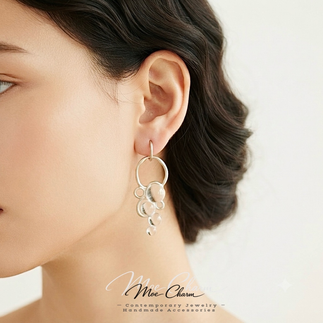 Bubble／アシンメトリー＊silver＊／ピアス・イヤリング／サージカル