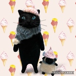 no.462 黒猫さんとミニヒツジさん