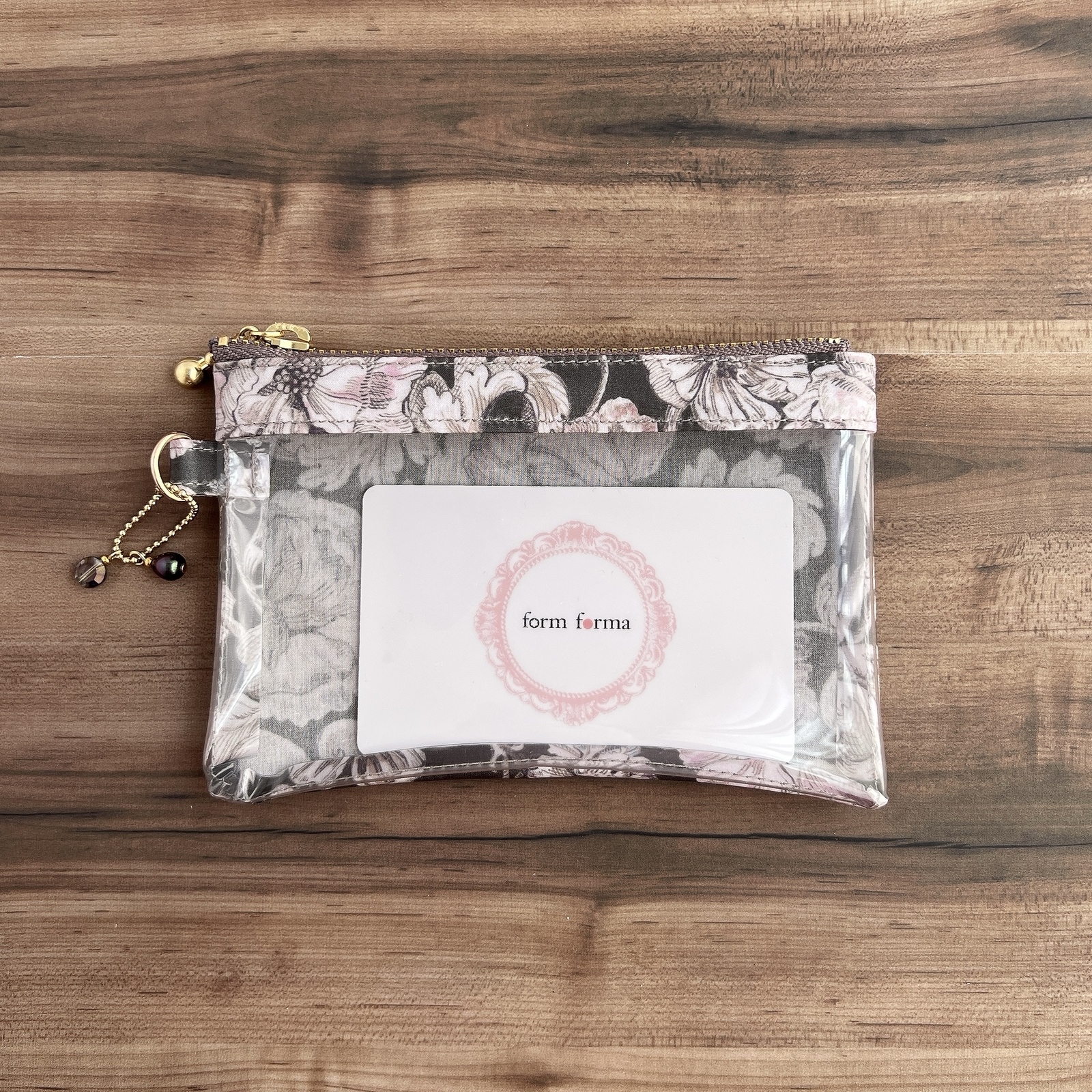 Clear Panel Pouch 13×8.5cm ｜リバティ アレキサンダーマーブル