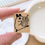 【おみくじを引くのんのん　ラバースタンプ】