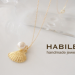 《一点のみ》shell & pearl ＊ゴールドネックレス