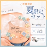 夏限定セット・ミント＊マタニティフォト＊マタニティフォトシール＊繰り返し貼れる