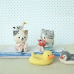 【飛行船停留街シリーズ】特別セット『仲良し猫さんの海水浴セット』