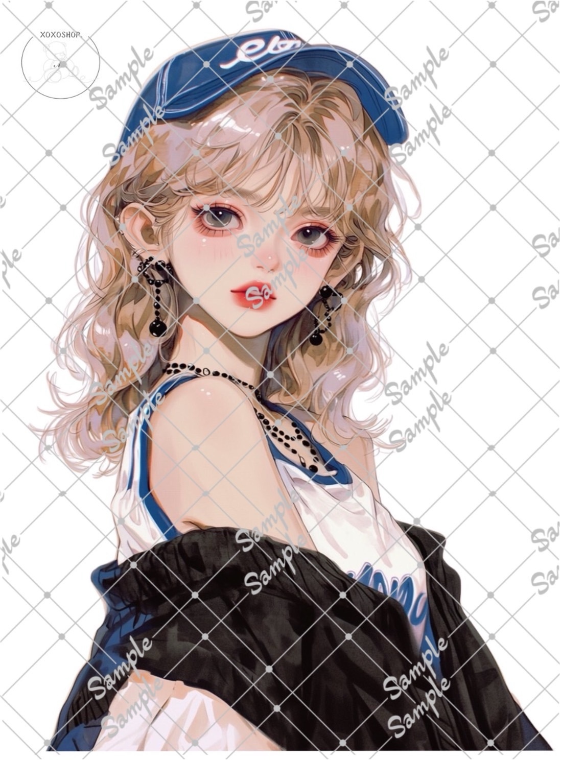 ℳ. xoxoshop オリジナル人物ステッカー2026.8月No.427 - XoXo shop