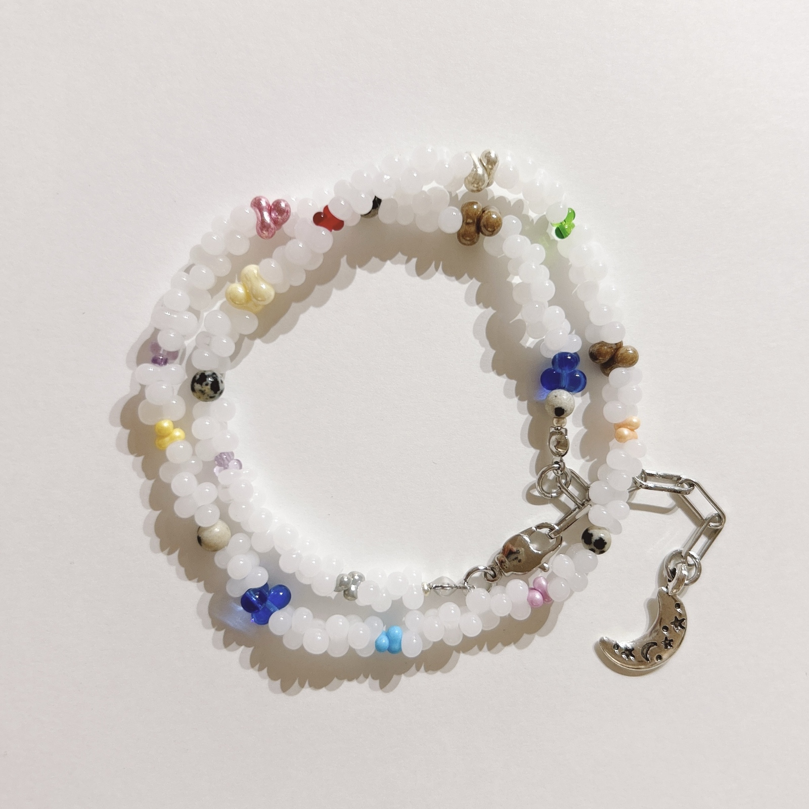 no.672／a'moureveビーズアクセサリー ハンドメイド 古着 韓国 - 𝔸