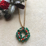 クリスマスリースのペンダント