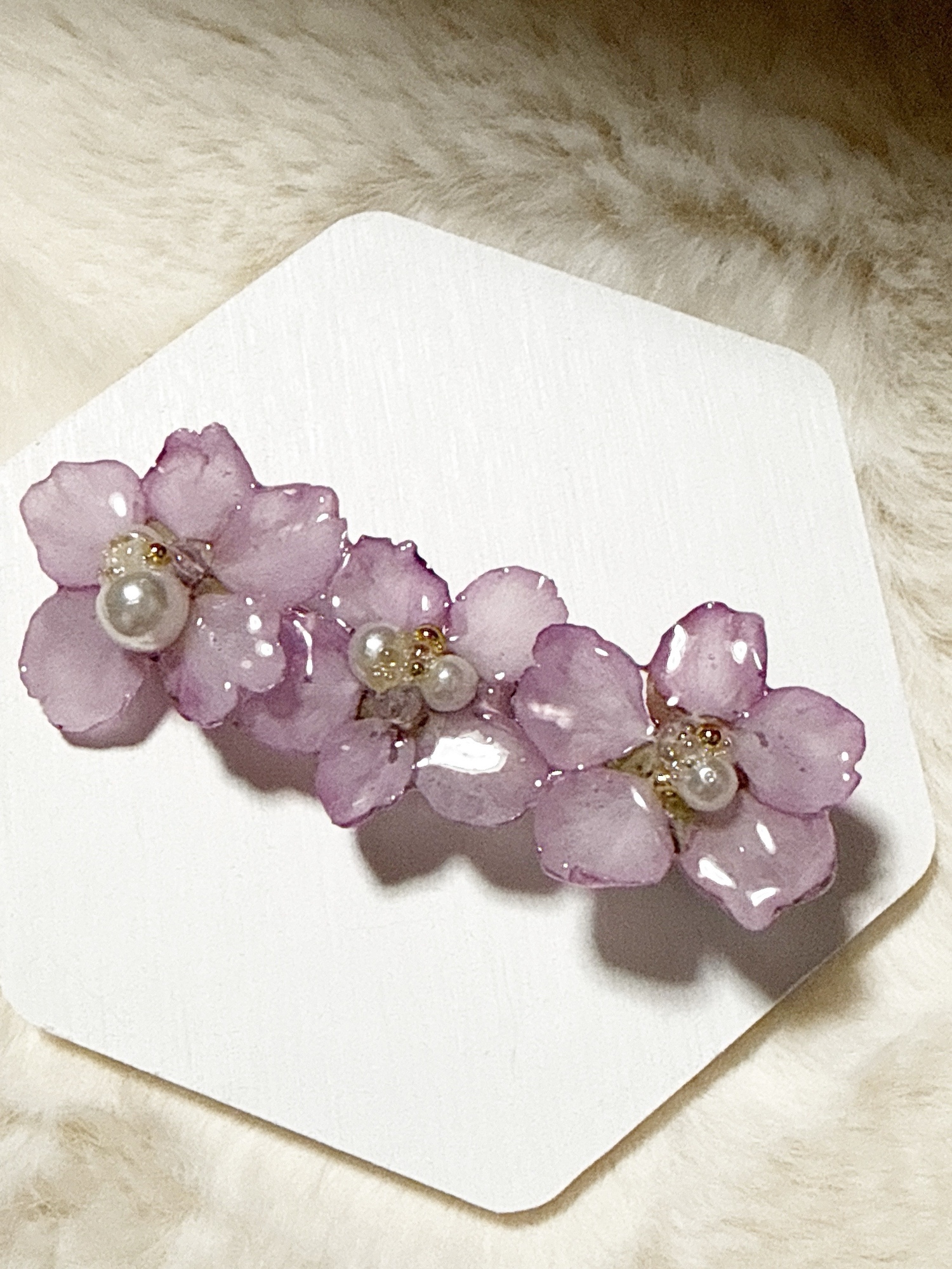 河津桜のヘアクリップ 6,424円