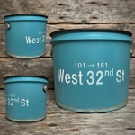 リメイクペール缶 『West 32nd ST』鉢入れ プランター 多肉植物