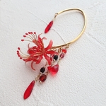 彼岸花（曼珠沙華）のイヤーフック