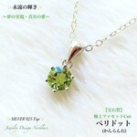 宝石質💚ペリドット✨Silver925.Top🌙8月誕生石✨ジュエリー天然石ネックレス💫 