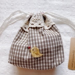 きんちゃく ひよこ刺繍