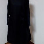ブラックリネン　サイドギャザーワンピース👗