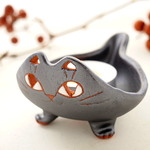 猫キャンドルホルダー 黒