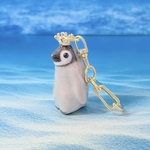 コウテイペンギンのヒナの立体キーホルダー