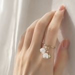 【本物のすずらん】•.幸福の再来.• Petit Muguet Ring 〜指先に咲く小さなすずらん〜 リング・指輪　no.1510