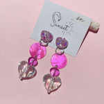 pink heart jewel /ピアス イヤリング