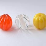 【アウトレット品】　とんぼ玉アソート　みかん玉（中） 3個セット