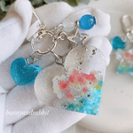 水色🩵金魚キーホルダー (ハート)