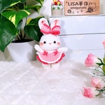 うさぎちゃん　編みぐるみ　あみぐるみ　プレゼント　ギフト　ハンドメイド　かわいい　リボン