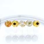 【数量限定🌻】小粒 小ぶり スタッドピアス イヤリング 花 イエロー 淡水パール プレゼント ラッピング クリア 透明感 金属アレルギー対応 仕事 オフィス カジュアル 夏 ひまわり