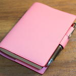 ほぼ日カズン手帳革カバー　ヴォーエプソン・ローズコンフェッティ