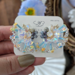 《mankai》 お花 light blue ピアス ／イヤリング
