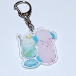 【アクキー001】もふりんとクリームソーダ