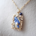 受注制作🖼️フェルメール『真珠の耳飾りの少女』額縁Necklace ◇ シェル/ 淡水パール/ラピスラズリ