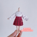 JANAYA オビツ11 ob11服　白色フリルブラウスとスカート2点セット　翌日発送