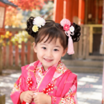 つまみ細工髪飾り３歳  子供 七五三髪飾り