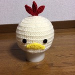 にわとり帽子　Sサイズ