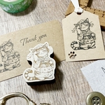 【新作】着物猫ちゃんのラバースタンプ