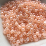 【10g】約110個/4mm/ミルクオレンジ/不揃いガラスビーズ