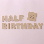 【クッキーモチーフ】 ハーフバースデー レターバナー / HALF BIRTHDAY / 生後6ヶ月 / 月齢フォト / ハーフフルーツ