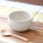 【受注制作】白マット釉のざっくりほっこりスープカップ