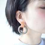 Donuts【レザーピアス 】〝gray〟