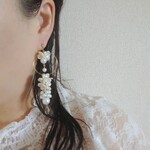人気No.3ブライダルに☆華やかブーケピアス/イヤリング/アレルギー対応/定形外送料無料
