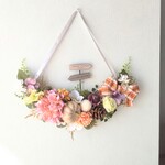 秋の三日月リース♡プレート付き(約38㎝)秋リース    玄関リース   ハロウィンリース　 結婚祝い    出産祝い    新築祝い