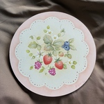 ＊トールペイント作品 ＊飾れる鍋敷き（ベリー）