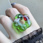 〜宝石の海💚メロンクリームソーダ🤍花リング〜