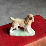 イギリス ヴィンテージ アメリカン・コッカー・スパニエル犬 陶器置物 フィギュリン DOGオブジェ 犬雑貨 アニマルコレクション(約 高さ6.8cm) [AA1141]